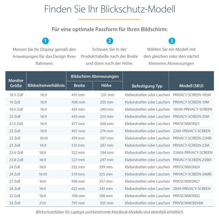 Filtro de Privacidad para Monitor Startech PRIVACY-SCREEN-238M 3