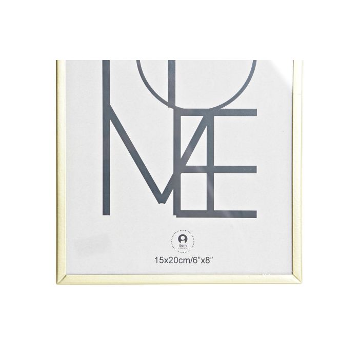 DKD Home Decor Marco de Fotos 15x20 cm Dorado Metal y Cristal (6 Unidades) 6 x 20.5 x 15.5 cm 1