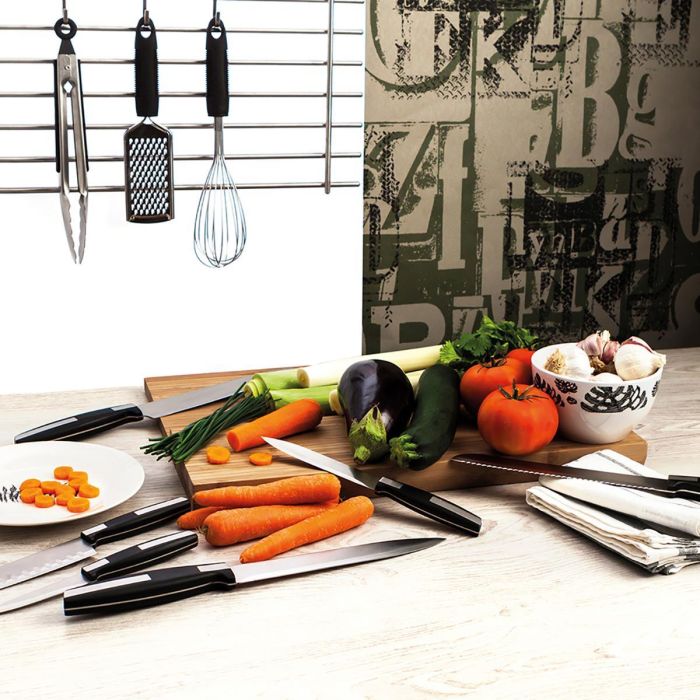 Quid Cuchillo Multiusos Habitat Acero Inoxidable 12 cm, 12 Unidades, Mango Soft Touch, Apto Lavavajillas 1 Quid Cuchillo Multiusos Habitat Acero Inoxidable 12 cm, 12 Unidades, Mango Soft Touch, Apto Lavavajillas 1