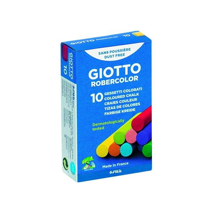 Giotto Tizas Robercolor Antipolvo Colores Surtidos Caja 10 Unidades