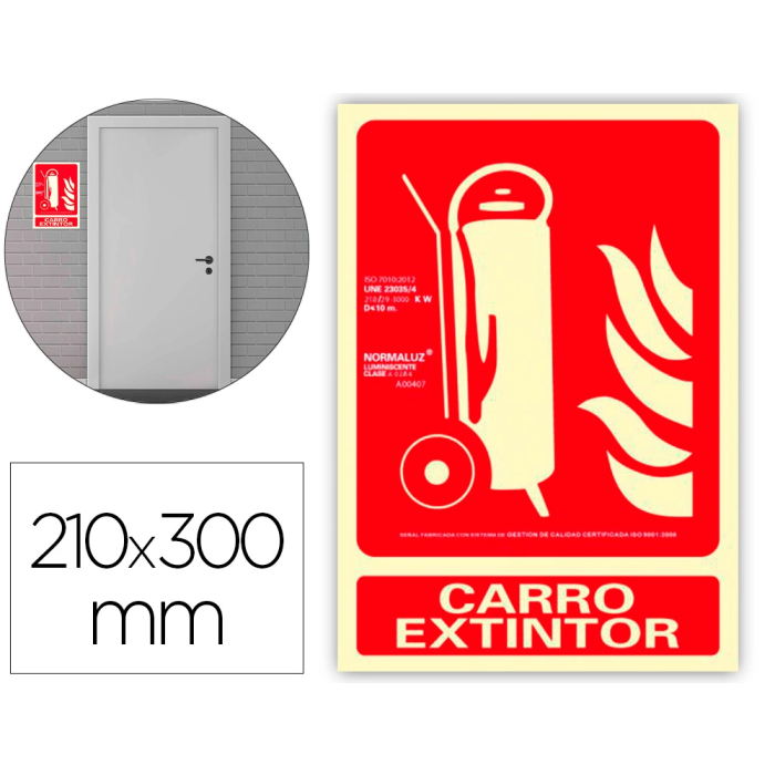 Archivo 2000 Pictograma 2000 Carro Extintor PVC Rojo Luminiscente Señal Informativa 210x300 mm 0 Archivo 2000 Pictograma 2000 Carro Extintor PVC Rojo Luminiscente Señal Informativa 210x300 mm 0