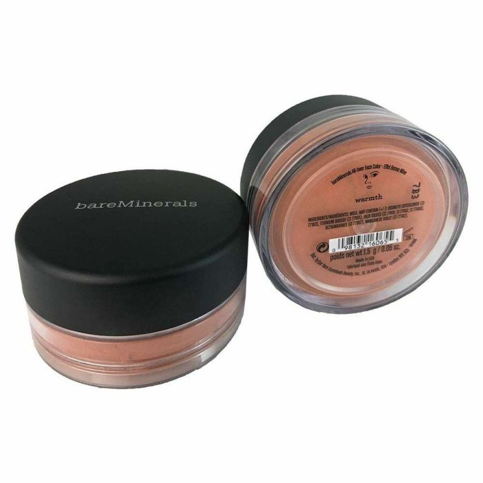 Bare Minerals All-Over Face Color Bronzer Tono Warmth Polvo Suelto Iluminador para todo Tipo de Piel Vegano, Cruelty Free 1,5 g 1