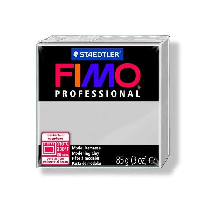 Pasta Modelar Fimo Professional Gris Delfin 85 Gr. 4 unidades