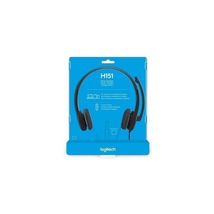 Logitech H151 Auriculares Estéreo con Micrófono con Cancelación de Ruido, Controles en Línea, Diadema Ajustable y Compatibilidad Multiplataforma 3 Logitech H151 Auriculares Estéreo con Micrófono con Cancelación de Ruido, Controles en Línea, Diadema Ajustable y Compatibilidad Multiplataforma 3