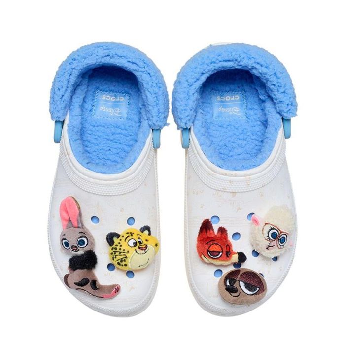 Zuecos Crocs Zootopia Lined Platform Clog W Blanco 10-12 Años 2