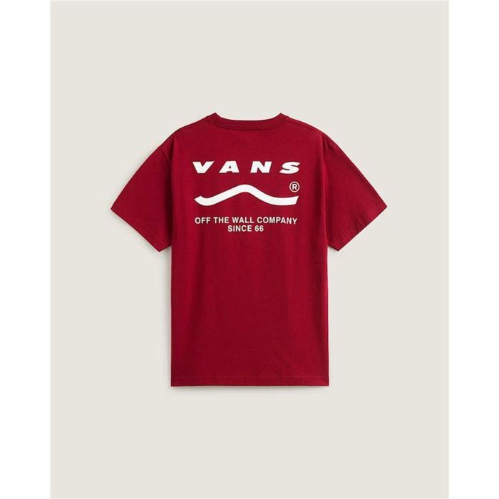 Camiseta de Manga Corta Hombre Vans VN000PEYF0F1 Rojo Oscuro