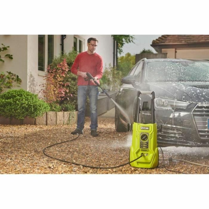 Ryobi RYO4892210204691 Limpiador Alta Presión 1800W 130 Bares 420 L/h Manguera 5m Tanque 0.9L Lance Vario Turbo Cepillo 4