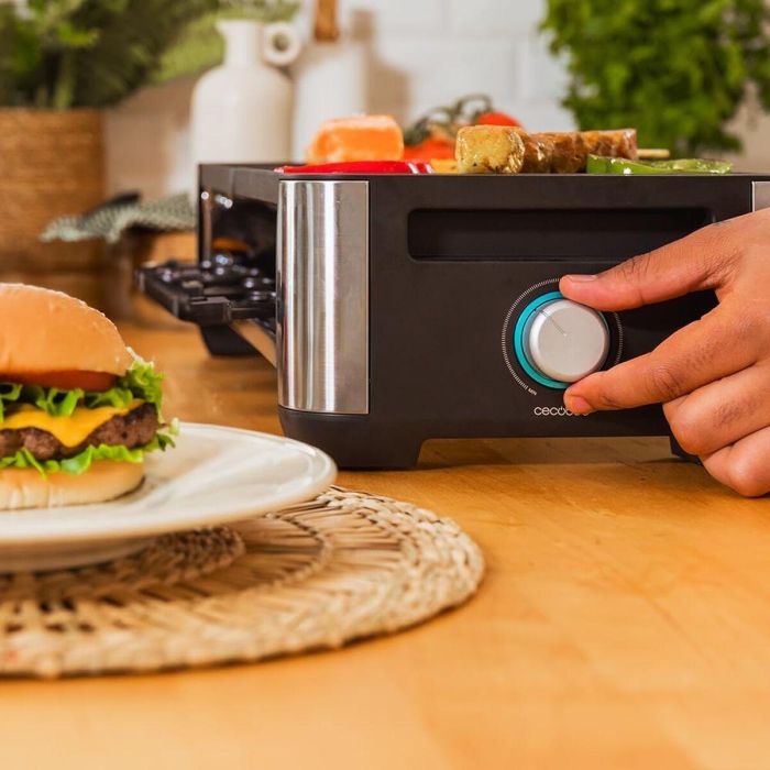 Cecotec Raclette Cheese&Grill 16000 Inox Allstone 1400W Placa Piedra 8 Pers. Negra 9