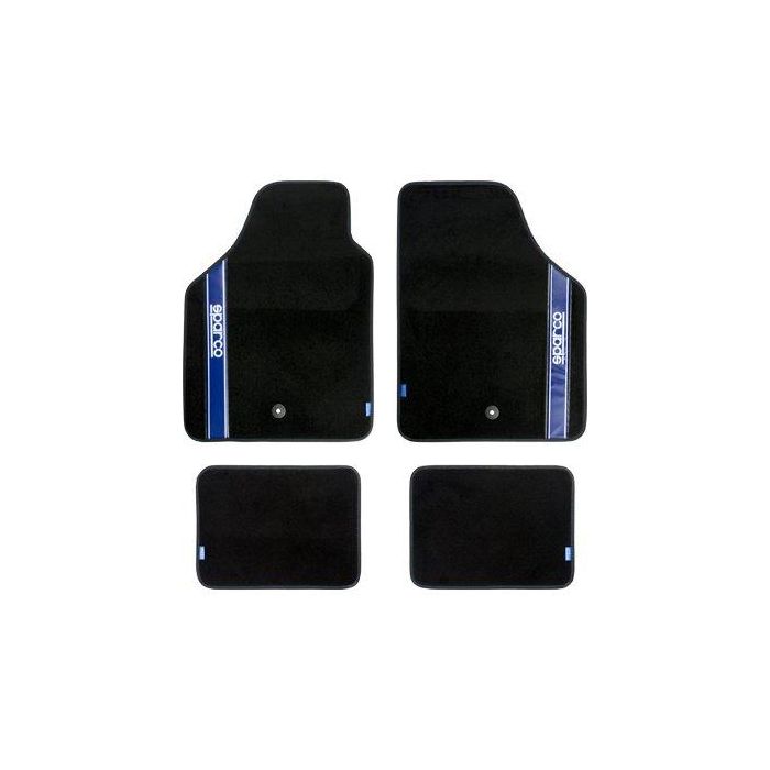 Sparco Alfombra Strada 2012 B Azul Cs 6 03763BBS Moqueta en negro Diseño deportivo Fácil limpieza 4