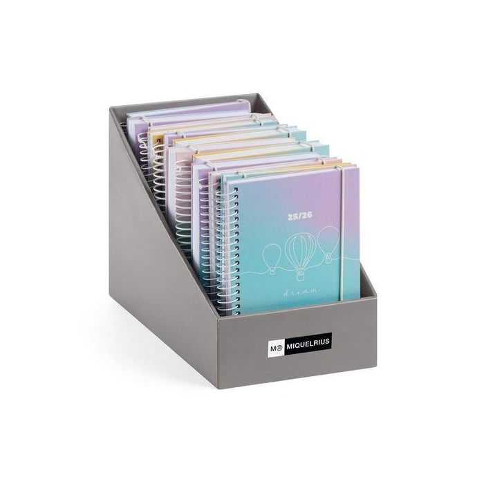 Agenda Escolar (2025-26) Miquelrius Catalan School Design Espiral Tapa Extra Con Goma Activa 8º 117X174 S/V Apais. Assortiment Expositor De 11