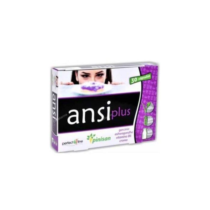 Perfect Line Ansi Plus con Ashwagandha, Garcinia, Vitamina B6 y Cromo para Control de Peso - 30 Cápsulas Veganas