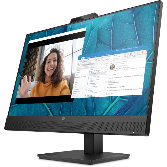 HP Monitor de Conferencia M27m 68.6 cm (27 Pulgadas) Full HD con Cámara Incorporada y Altavoces, HDMI, DisplayPort, USB-C 1