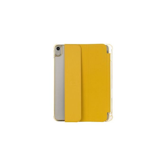 Tucano Funda Folio Satin para iPad Air 11 M2 (2024), 27.9 cm (11 Pulgadas), TPU, Amarillo Senfgelb, Modo Espera, Resistente a Golpes, Portaboligrafo, Modelo IPDA11M2ST-DY