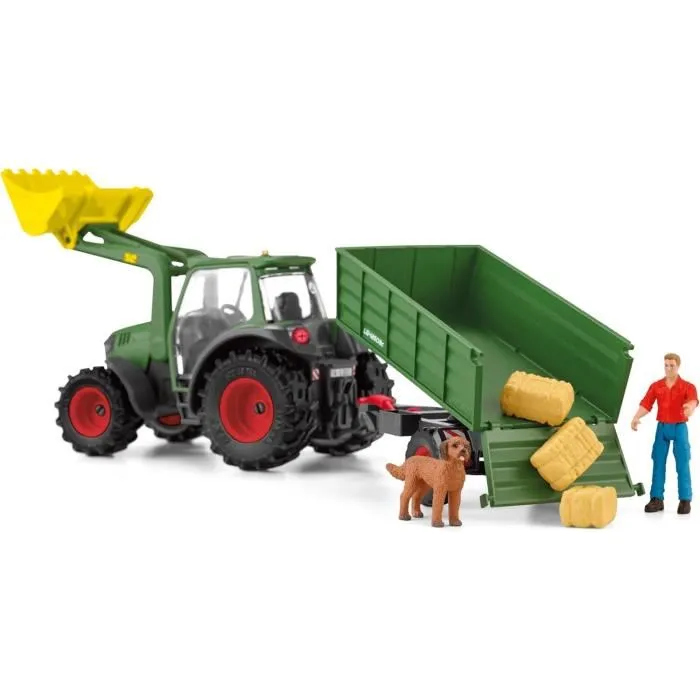 Schleich 42608 Tractor con remolque - Gama Farm World 3