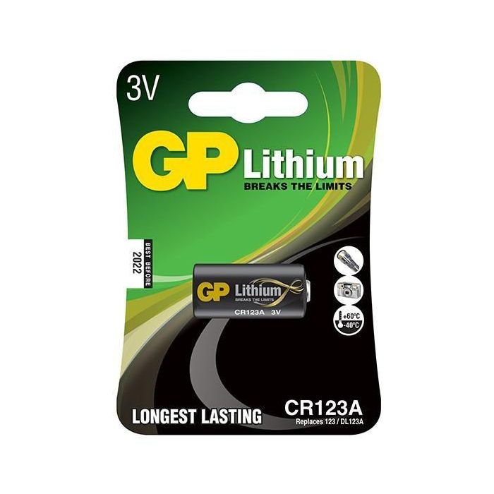 GP Primary Lithium Pro- CR123A, 1-pack GP Primary Lithium Pro- CR123A, 1-pack