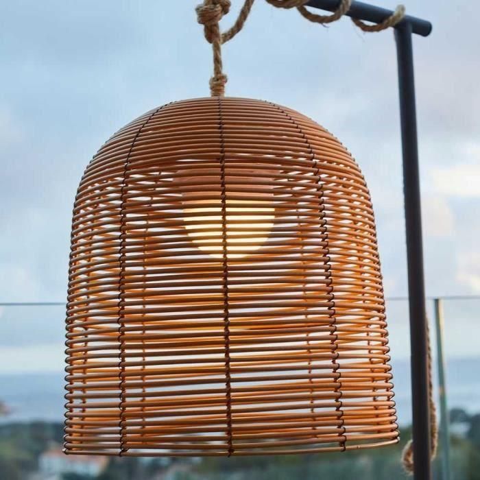 Lumisky LUM3760093545570 Lámpara Colgante Nómada HANG BOHEME H35 cm Poliratán con Cuerda, LED Blanco Cálido y Regulable 2