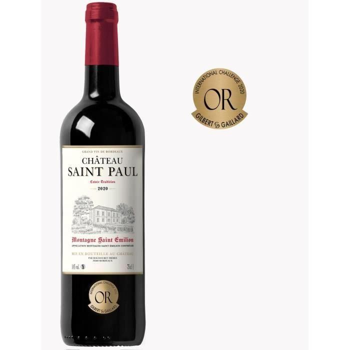 Château Saint Paul Cuvée Tradition 2018 Montagne Saint-Emilion - Vino tinto de Burdeos Château Saint Paul Cuvée Tradition 2018 Montagne Saint-Emilion - Vino tinto de Burdeos
