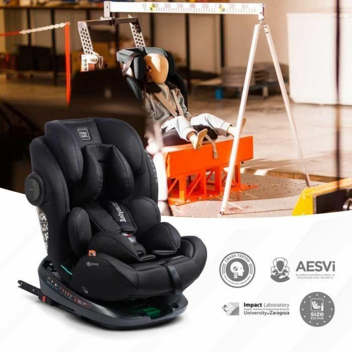 Silla de coche - BABYAUTO - GYRO BLACK LINE EMBOSSED - Desde el nacimiento hasta los 12 años - 0-36 kg - I-Size - ISOFIX - Giratoria 360° - R129 1 Silla de coche - BABYAUTO - GYRO BLACK LINE EMBOSSED - Desde el nacimiento hasta los 12 años - 0-36 kg - I-Size - ISOFIX - Giratoria 360° - R129 1