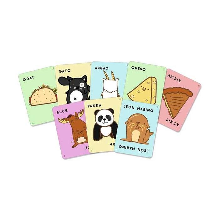 Juego taco, vuelta, cabra, queso, pizza. ¡juega con ambos lados de la mano! 64 cartas y reglas de juego. 1 Juego taco, vuelta, cabra, queso, pizza. ¡juega con ambos lados de la mano! 64 cartas y reglas de juego. 1