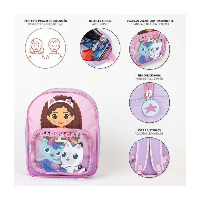 Mochila infantil gabby´s dollhouse 25.0 x 30.0 x 1.2 cm 2