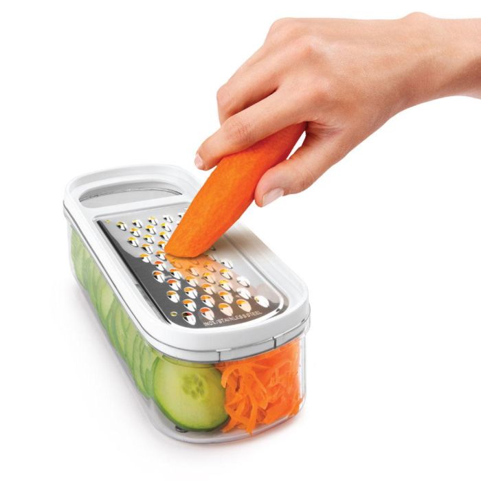 Metaltex Rallador con Contenedor Rap-box 21 cm Acero Inoxidable Cuerpo ABS con Tapa Conservadora Antideslizante 1 Metaltex Rallador con Contenedor Rap-box 21 cm Acero Inoxidable Cuerpo ABS con Tapa Conservadora Antideslizante 1