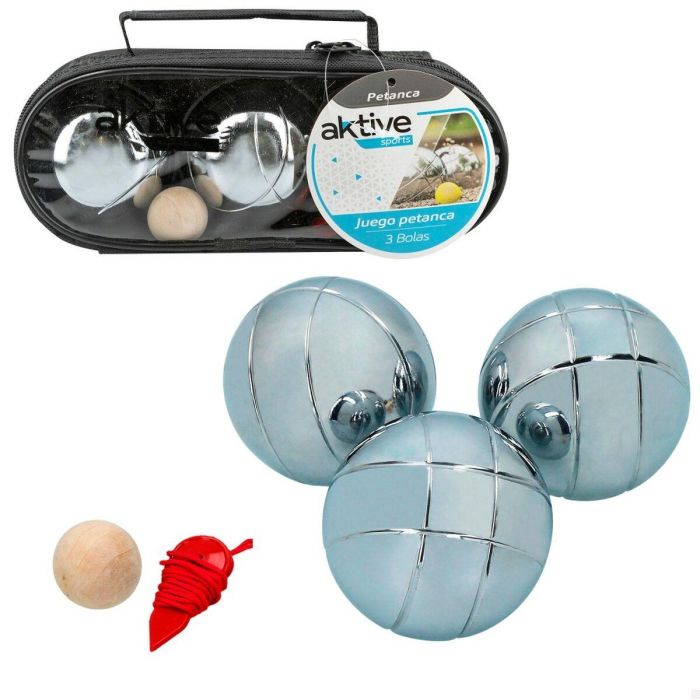 Juego de Petanca Aktive Madera Nailon Metal 6 Unidades 3 Juego de Petanca Aktive Madera Nailon Metal 6 Unidades 3