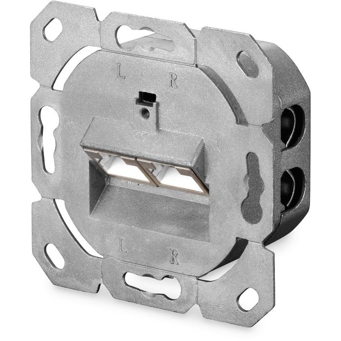 Digitus Toma de Pared RJ45 Cat6 Apantallada 2xRJ45 Montaje Superficie Blanco 4