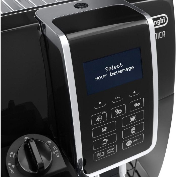 DeLonghi Dinamica ECAM 350.55.B Cafetera Superautomática con Molinillo Integrado y Espumador de Leche, Negro/Acero Inoxidable 3