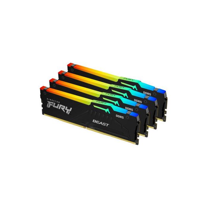 Kingston Technology FURY Beast RGB módulo de memoria 128 GB 4 x 32 GB DDR5 Kingston Technology FURY Beast RGB módulo de memoria 128 GB 4 x 32 GB DDR5