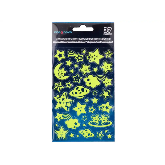 Imaginovo Pegatinas Luminosas Estrellas con Relieve 190x105 mm 1