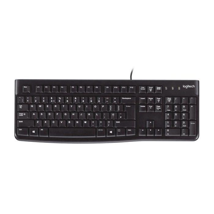 Logitech K120 Teclado USB de perfil bajo con diseño resistente a derrames y teclas duraderas, distribución US 0 Logitech K120 Teclado USB de perfil bajo con diseño resistente a derrames y teclas duraderas, distribución US 0