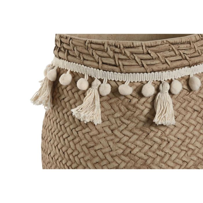 Macetero Tropical DKD Home Decor Marron Claro 29 x 25 x 30 cm Set de 2 1 Macetero Tropical DKD Home Decor Marron Claro 29 x 25 x 30 cm Set de 2 1