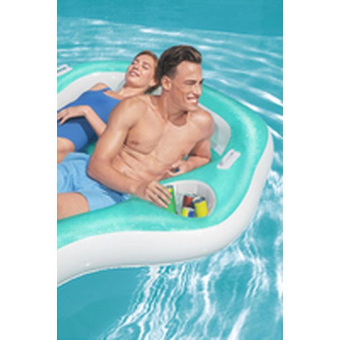 Bestway Colchoneta Doble Hinchable Vasos con Nevera 224x174 cm Playa y Piscina 43045 12