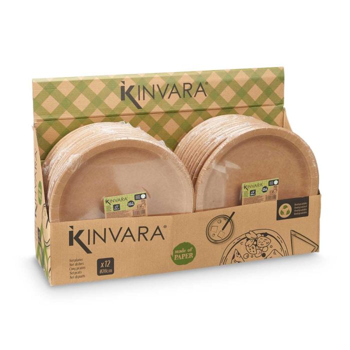 Set 12 Platos Kraft 28 Cm Kinvara (48 Unidades) 2 Set 12 Platos Kraft 28 Cm Kinvara (48 Unidades) 2