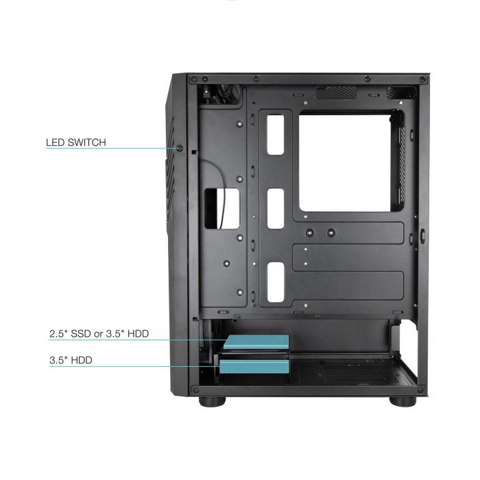 TOOQ CAJA SEMITORRE GAMING BIOHAZARD NEGRA 6