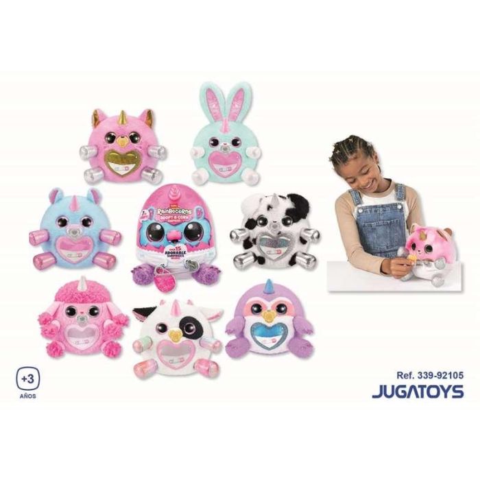 Peluche rainborcorns animales con cuerno de unicornio en huevo 1 Peluche rainborcorns animales con cuerno de unicornio en huevo 1