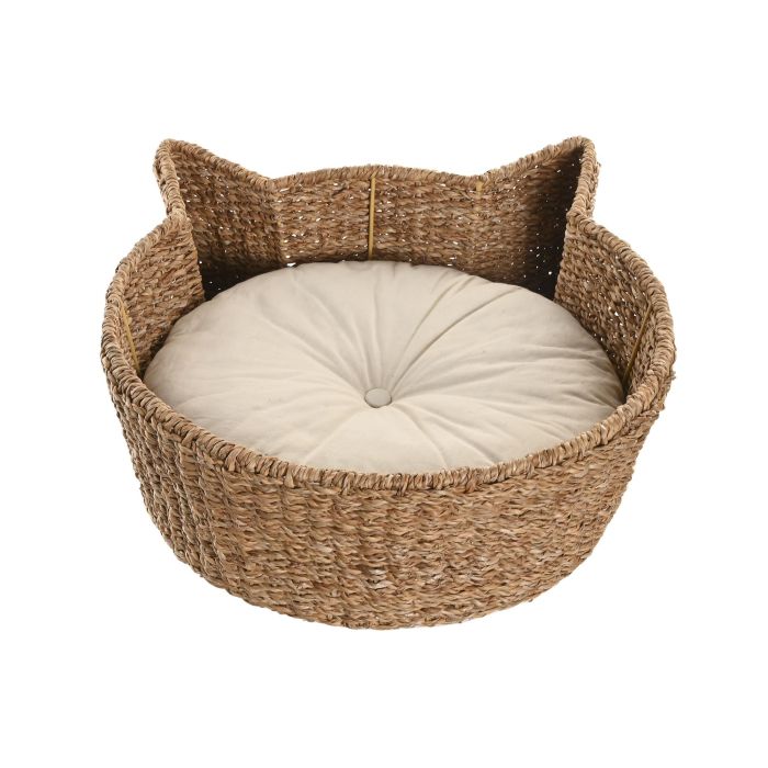 Cama para mascota Home ESPRIT Blanco Natural Fibra natural 55 X 45 X 18 CM Cama para mascota Home ESPRIT Blanco Natural Fibra natural 55 X 45 X 18 CM