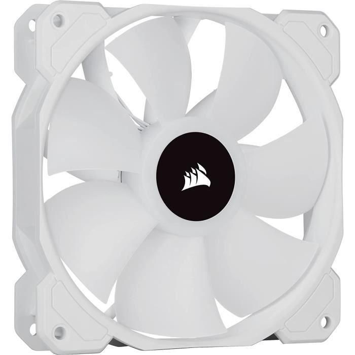 Ventilador CORSAIR Serie SP - Blanco SP120 RGB ELITE - Ventilador LED RGB de 120 mm con AirGuide - Paquete individual (CO-9050136-WW) 4 Ventilador CORSAIR Serie SP - Blanco SP120 RGB ELITE - Ventilador LED RGB de 120 mm con AirGuide - Paquete individual (CO-9050136-WW) 4