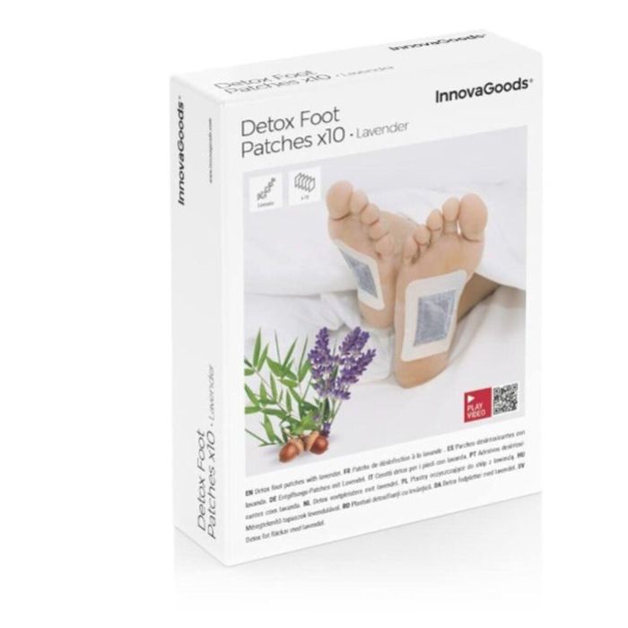 Parches Desintoxicantes para Pies Lavender InnovaGoods 10 Unidades 1 Parches Desintoxicantes para Pies Lavender InnovaGoods 10 Unidades 1