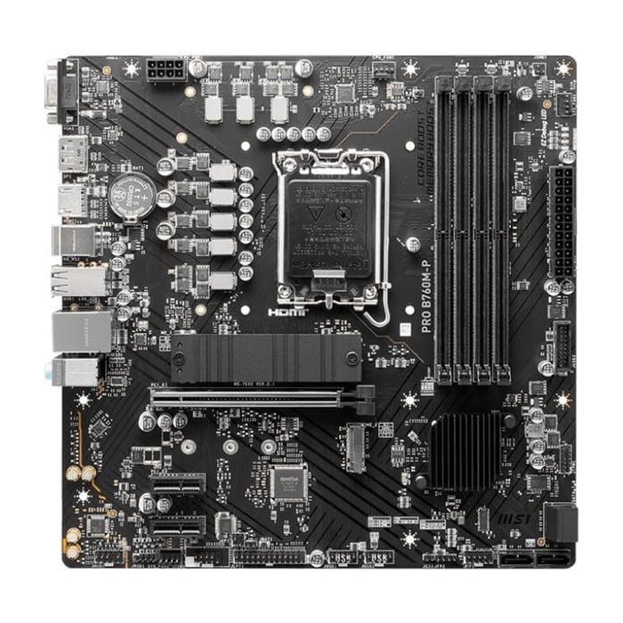 MSI Placa Base PRO B760M-P (911-7E02-009) Intel B760, Socket 1700, 4 DDR5, Micro ATX 0 MSI Placa Base PRO B760M-P (911-7E02-009) Intel B760, Socket 1700, 4 DDR5, Micro ATX 0