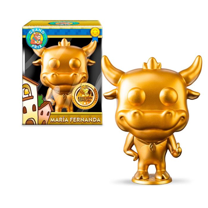 Famosa Grn02000 Figura de Vinilo Grand Prix Edición Limitada - Vaquilla María Fernanda Dorada Oficial (6+ años)