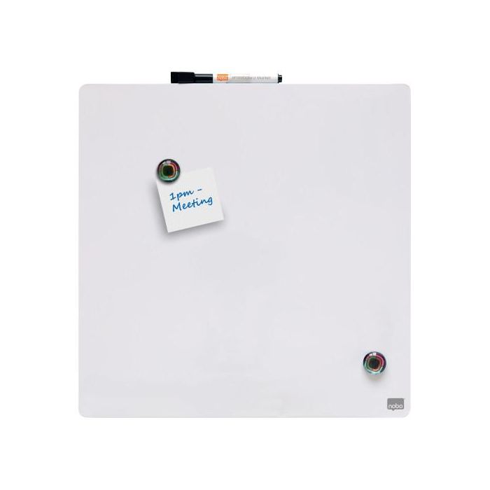 Nobo Pizarra Magnética Blanca 360x360mm con Rotulador e Imanes, 1903802 6