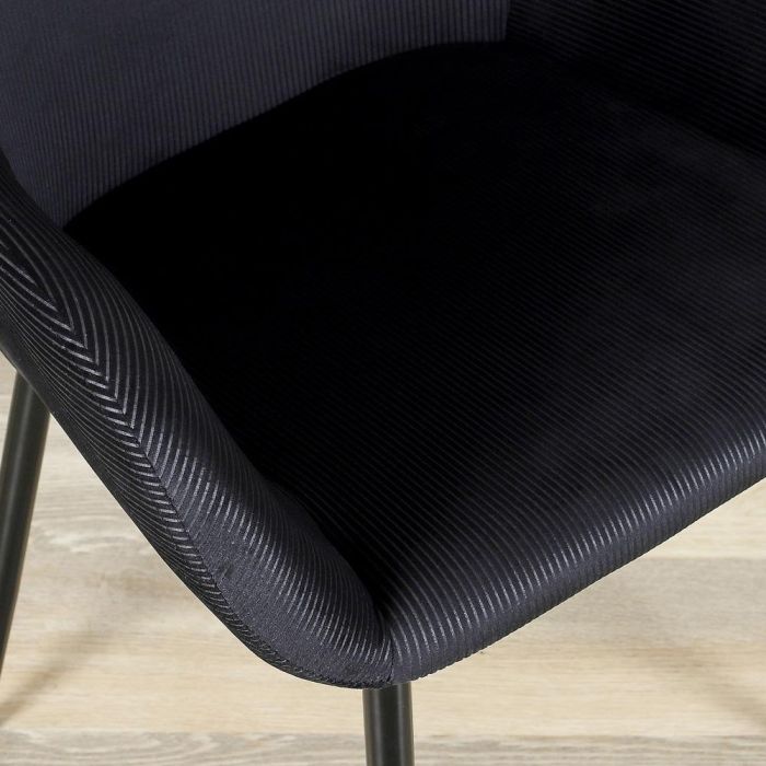 Home Deco Factory Butaca Giulia Negra - Estilo Escandinavo, Terciopelo y Patas de Metal, 59x55.7x85 cm 5 Home Deco Factory Butaca Giulia Negra - Estilo Escandinavo, Terciopelo y Patas de Metal, 59x55.7x85 cm 5
