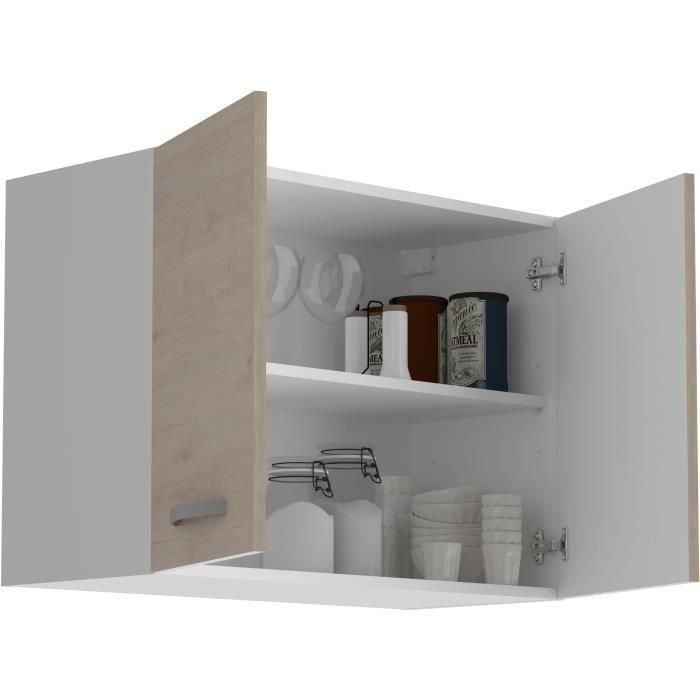Oslo High Gabinet 2 puertas - Decoración Chene Jackson - L 80 x D 36 x H 58 cm 2 Oslo High Gabinet 2 puertas - Decoración Chene Jackson - L 80 x D 36 x H 58 cm 2