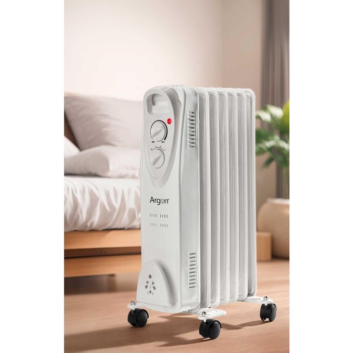 Radiador Argon 7 Elementos 1500W Blanco, 30.5x54x24 cm 2 Radiador Argon 7 Elementos 1500W Blanco, 30.5x54x24 cm 2