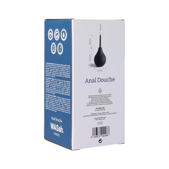 Lavativa Con Tapón Anal Expandible Virgite Negro 89 ml 3 Lavativa Con Tapón Anal Expandible Virgite Negro 89 ml 3