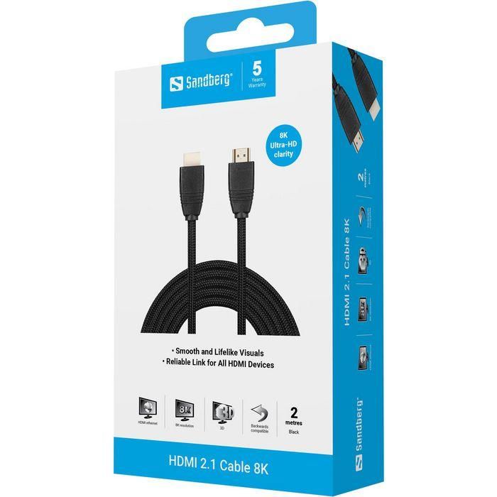 Cable HDMI Sandberg 509-14 Negro 2 m 1 Cable HDMI Sandberg 509-14 Negro 2 m 1