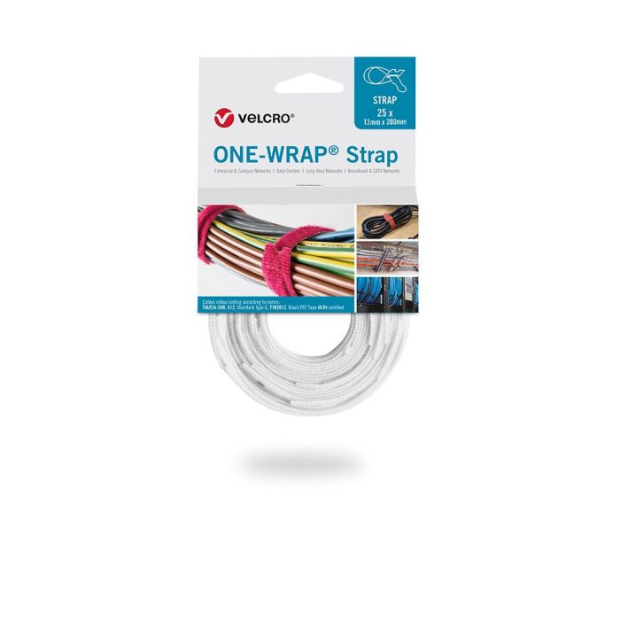 Velcro® Brida one-wrap® strap, blanca, 25 unidades, 13x200mm 1