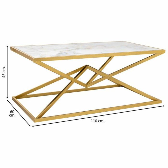 Mesa de Centro Alexandra House Living Oro Metal Papel Hierro Madera MDF 60 x 45 x 110 cm 5