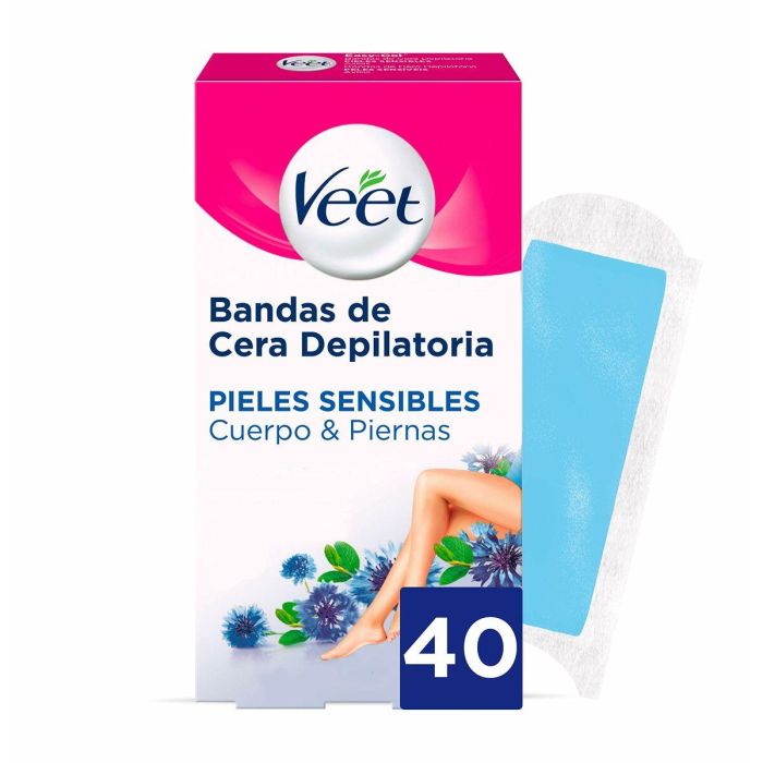 Veet Bandas De Cera Pure Corporal Piel Sensible